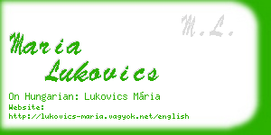 maria lukovics business card